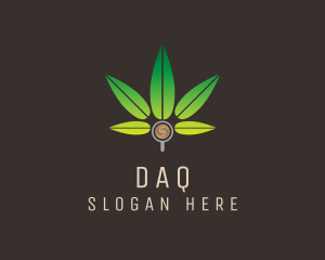 Pub - Coffee Marijuana Leaf logo design