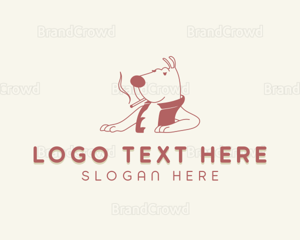 Animal Dog Smoking Logo