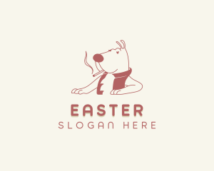 Animal Dog Smoking Logo