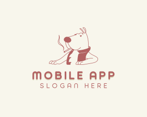 Animal Dog Smoking Logo