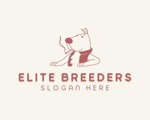 Animal Dog Smoking logo design