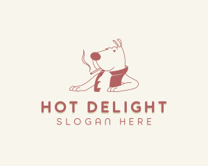 Animal Dog Smoking logo design