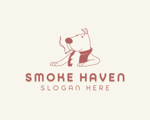 Animal Dog Smoking logo design