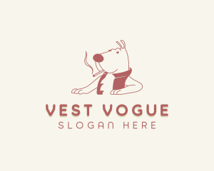 Vest - Animal Dog Smoking logo design