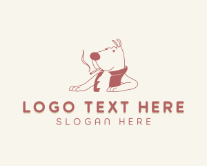 Animal Dog Smoking Logo