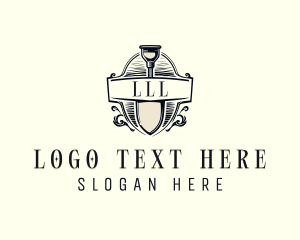 Tool - Vintage Shovel Gardening logo design