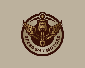 Motor Engine Wings logo design