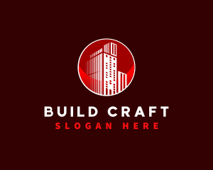 Skyscraper Building Structure logo design