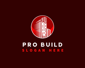 Skyscraper Building Structure logo design