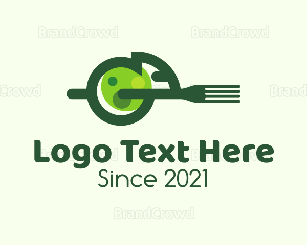 Green Chameleon Fork Logo