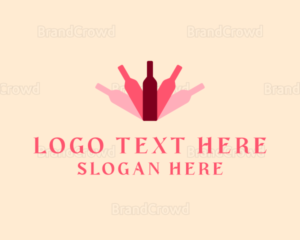 Wine Bottle Liquor Logo