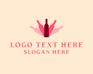 Booze - Wine Bottle Liquor logo design
