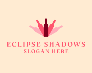 Wine Bottle Liquor logo design