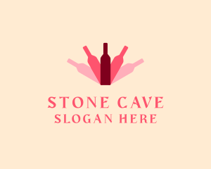 Cave - Wine Bottle Liquor logo design