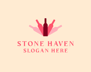 Cave - Wine Bottle Liquor logo design