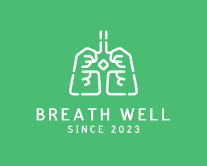 Pulmonology - Medical Respiratory Lungs logo design