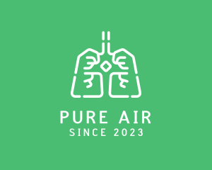 Oxygen - Medical Respiratory Lungs logo design