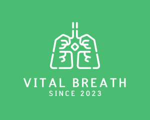 Breathing - Medical Respiratory Lungs logo design