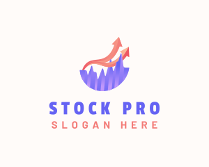 Stock - Stock Market Graph Arrow logo design