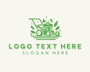 Gardening - Lawn Leaf Mower logo design