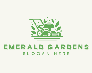 Lawn Leaf Mower logo design