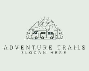 Mountain Campervan Adventure logo design