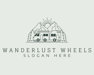 Mountain Campervan Adventure logo design