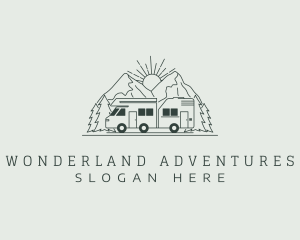 Mountain Campervan Adventure logo design