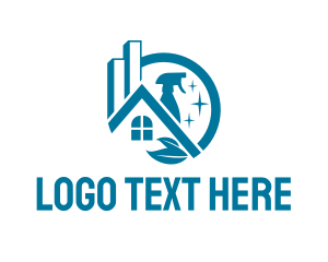Hygienic - Blue House Disinfection logo design