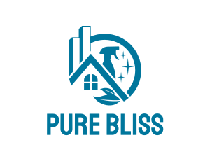 Refreshing - Blue House Disinfection logo design