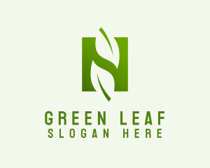 Vegetarian - Vegetarian Leaf Letter N logo design