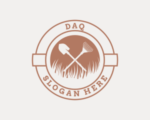 Dwarves - Gardening Rake Shovel logo design