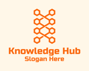 Orange Honeycomb Shoelace Logo