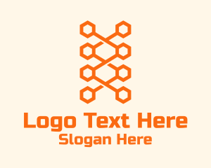Orange Honeycomb Shoelace Logo
