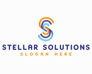 Telecommunication Tech Company Letter S logo design