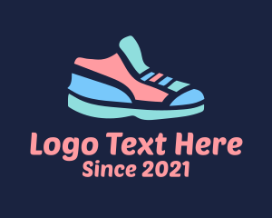 Sneakerhead - Colorful Rubber Shoes logo design