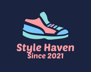 Runner - Colorful Rubber Shoes logo design