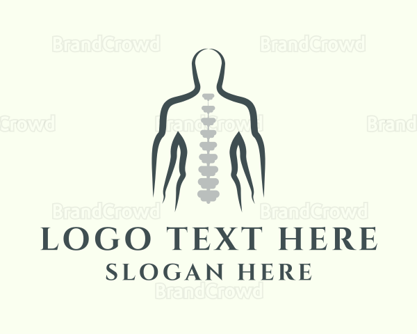 Chiropractor Spine Treatment Logo