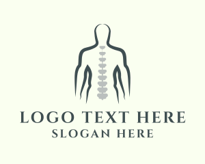 Clinic - Chiropractor Spine Treatment logo design