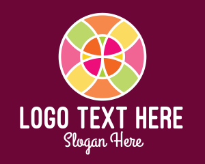 Stained Glass - Colorful Decorative Mosaic logo design