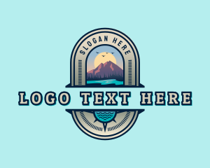 Trip - Mountain Lake Adventure logo design
