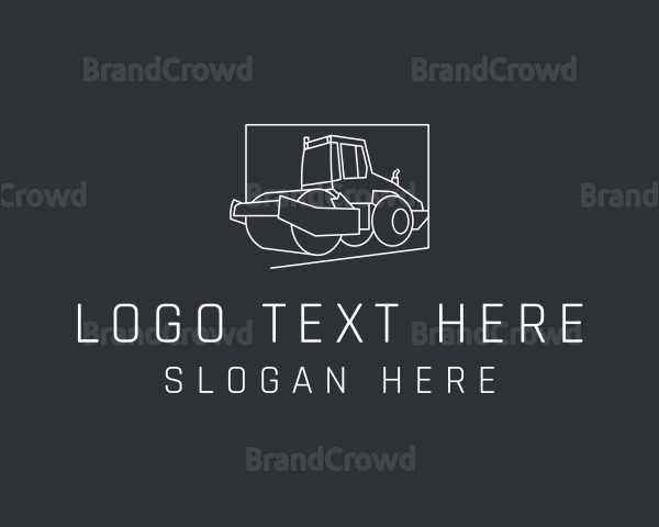 Road Roller Construction Logo