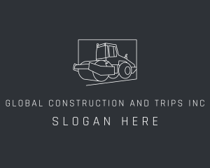 Road Roller Construction logo design