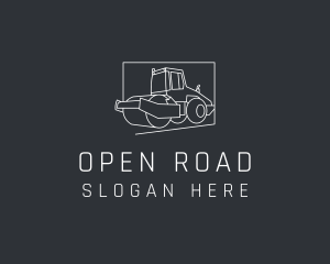 Road Roller Construction logo design