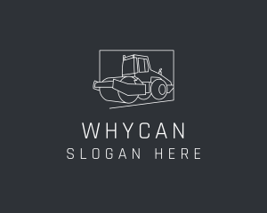 Steamroller - Road Roller Construction logo design