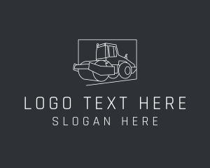 Road Roller Construction Logo