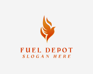 Gasoline - Phoenix Fire Flame logo design