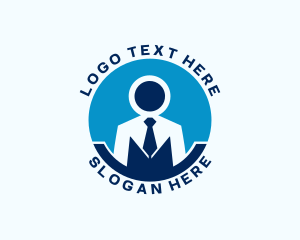 Businessman - Employee Job Hiring logo design