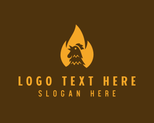 Flaming - Flaming Roast Chicken logo design