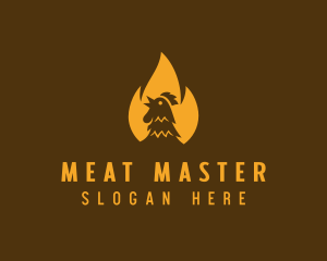 Flaming Roast Chicken logo design